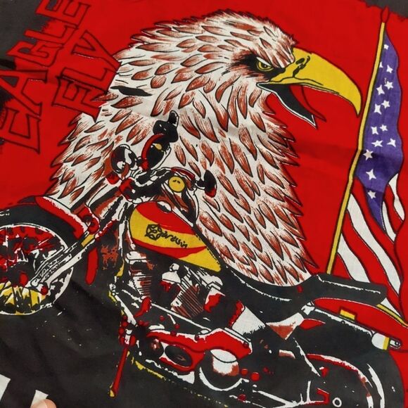 🔥VTG 80's Eagle Fly Motorcycles Bandana🔥 - Picture 2 of 3